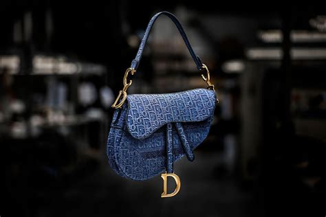 dior saddle bag denim blue